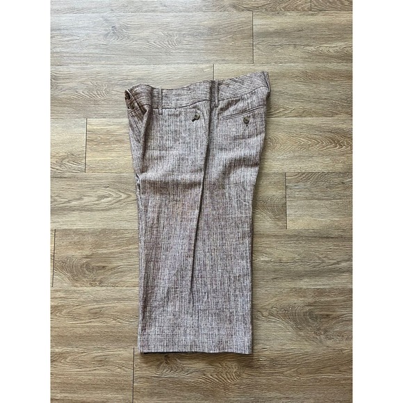 The Limited Cassidy Fit Wide Leg Brown Tweed Cropped Pants Shorts Size 10 - Picture 3 of 5